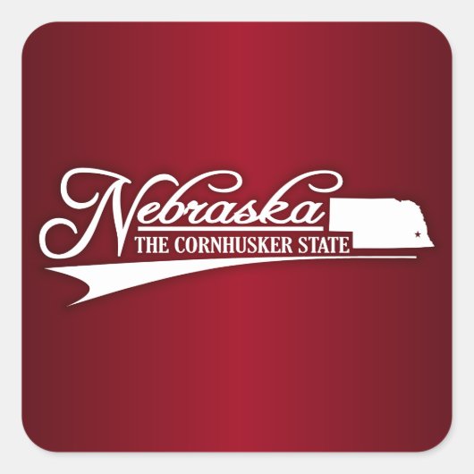 Sticker Carré État minier du Nebraska (Devant)