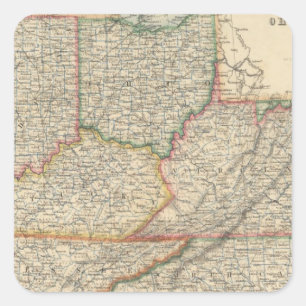 Sticker Carré États du Delaware et du Maryland