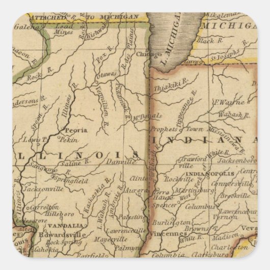 Sticker Carré États Occidentaux (Devant)