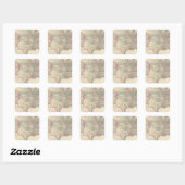 Sticker Carré États-Unis 4 (Feuille)