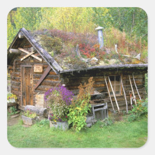 Sticker Carré États-Unis, Alaska, Parc national de Denali, Kant