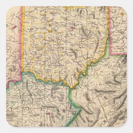 Sticker Carré États-Unis, Amérique 50 sept. (Devant)