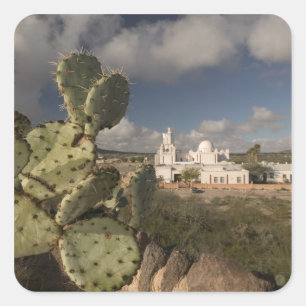 Sticker Carré États-Unis, Arizona, Tucson : Mission San Xavier d