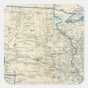 Sticker Carré États-Unis déc 1860