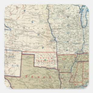 Sticker Carré États-Unis déc 1861