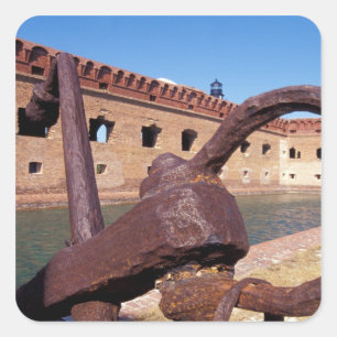 Sticker Carré États-Unis, FL, Florida Keys, Fort Jefferson, 1846
