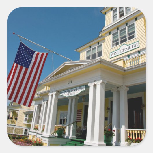 Sticker Carré États-Unis, Michigan, Mackinac Island (Devant)