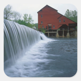 Sticker Carré États-Unis, Missouri, comté d'Ozark, Rockbridge Mi