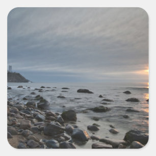 Sticker Carré États-Unis, New York, East Hampton. Point Montauk