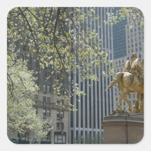 Sticker Carré États-Unis, New York, New York City, Manhattan : 1