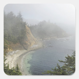 Sticker Carré États-Unis, Oregon, Ocean View, Cap Arago, Bandon