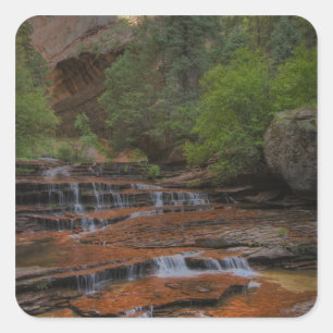 Sticker Carré États-Unis, Utah, parc national de Zion. Paysage