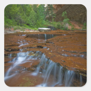 Sticker Carré États-Unis, Utah, parc national de Zion. Scénique