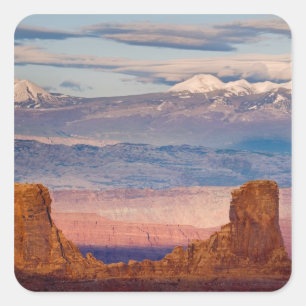 Sticker Carré États-Unis, Utah. Vue panoramique sur les montagne