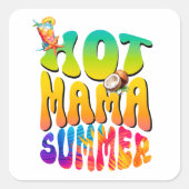 Sticker Carré Été de Hot Mama (Devant)