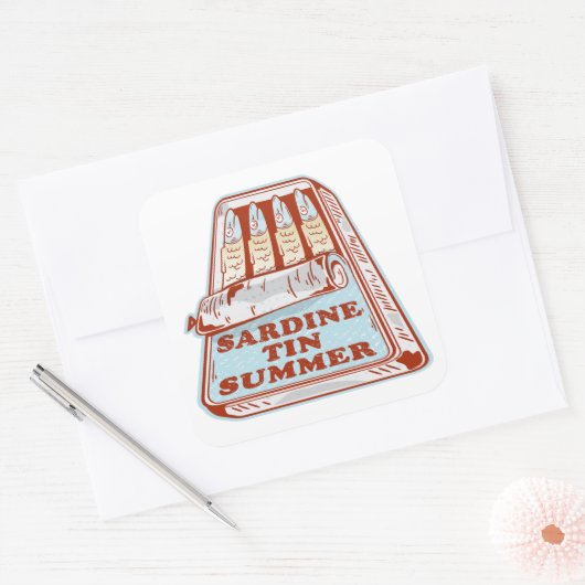 Sticker Carré Été de Sardine (Enveloppe)