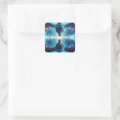 Sticker Carré Ethereal Dragon réflexion Ai Art (Sac)