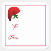 Sticker Carré Étiquette-cadeau Noël de Noël de Noël (Devant)