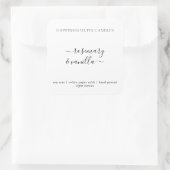 Sticker Carré Étiquette de bougie à script minimal (Sac)