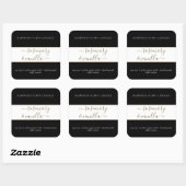Sticker Carré Étiquette simple à script minimal (Feuille)