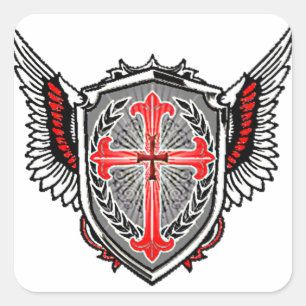 Sticker Carré Etiquettes de logo de Templer