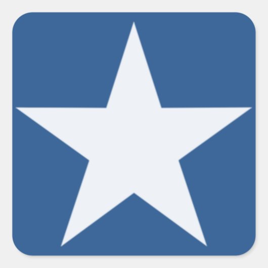 Sticker Carré étoile blanche (Devant)