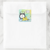 Sticker Carré étoile couchant mignon (Sac)