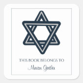 Sticker Carré Étoile de David (Devant)