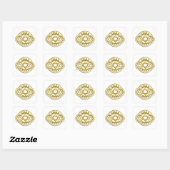 Sticker Carré Étoile de David (Feuille)