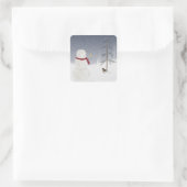 Sticker Carré Étoile de neige de Noël (Sac)