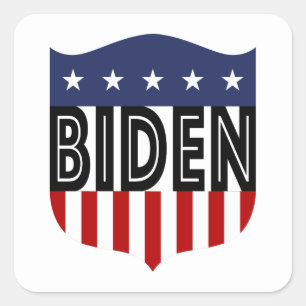 Sticker Carré Étoile et rayure BIDEN