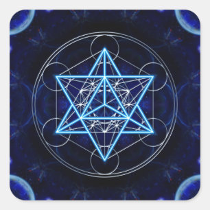 Sticker Carré Étoile Tétraèdre de Metatron