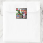 Sticker Carré Étoile tourbée (Sac)