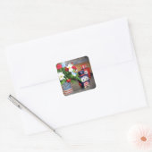 Sticker Carré Étoile tourbée (Enveloppe)