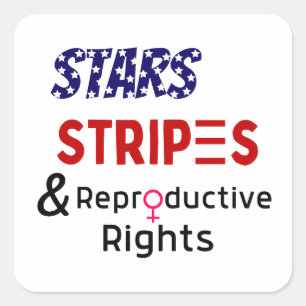 Sticker Carré Étoiles, bandes et droits de reproduction
