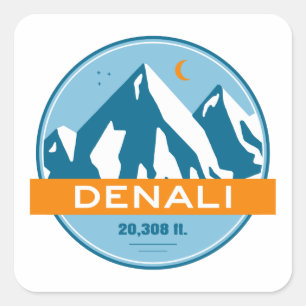 Sticker Carré Étoiles de Denali Alaska