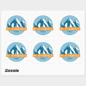 Sticker Carré Étoiles Lune Mont Athabasca (Feuille)