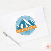 Sticker Carré Étoiles Lune Mont Athabasca (Enveloppe)