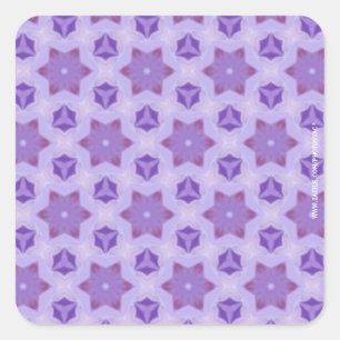Sticker Carré Étoiles violettes