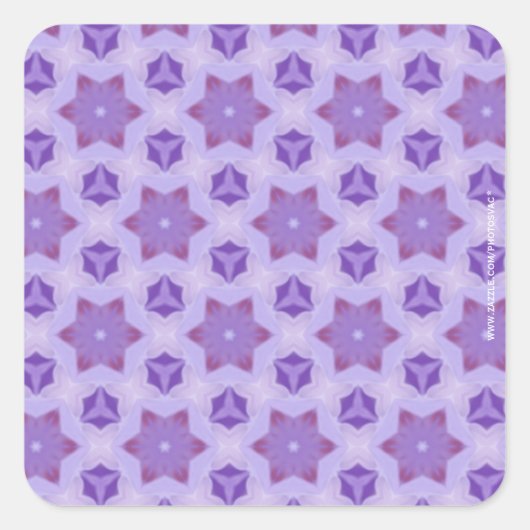 Sticker Carré Étoiles violettes (Devant)