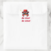 Sticker Carré Être personnalisé cool (Sac)