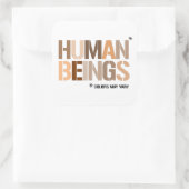 Sticker Carré ÊTRES HUMAINS : Les couleurs peuvent varier (Sac)