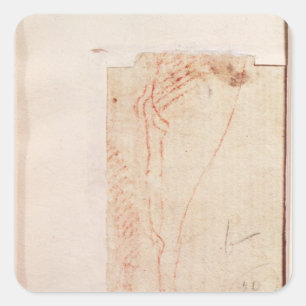 Sticker Carré Étude des pieds du Christ cloués à la croix