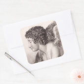 Sticker Carré Étude d'un ange (vers 1819-1881) (Enveloppe)