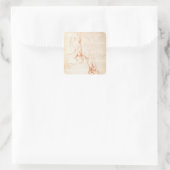 Sticker Carré Étude d'une jambe et d'un pied inférieurs (Sac)