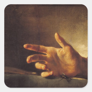 Sticker Carré Étude d'une main