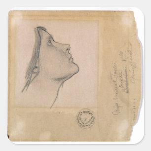 Sticker Carré Étude pour 'Lamia', c.1904-05 (crayon sur papier)