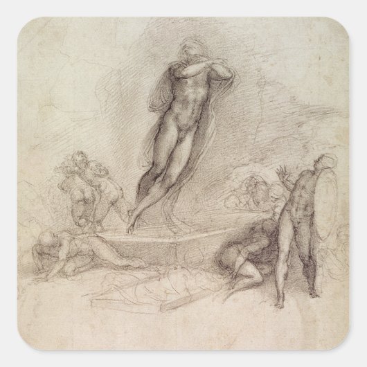 Sticker Carré Etude pour une Ascension (Devant)