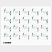 Sticker Carré Eucalyptus - douche de mariée  (Feuille)