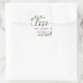 Sticker Carré Eucalyptus Étalage Amour Pas Germes Sanitizer À La (Sac)